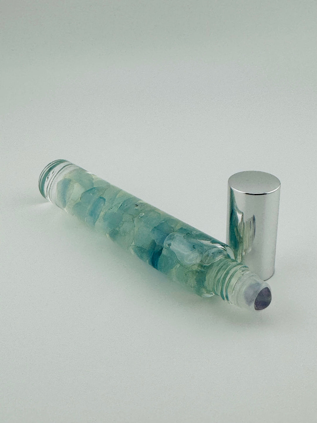 Marine Serenity - Aqua Marine Crystal Infused Cedarwood Roll-On (Throat Chakra)