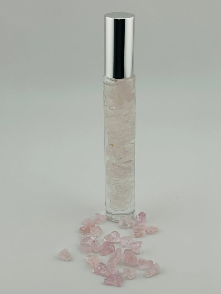 Lavender Love - Rose Quartz Infused Crystal Roll-On (Heart Chakra)