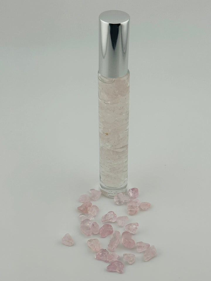 Lavender Love - Rose Quartz Infused Crystal Roll-On (Heart Chakra)