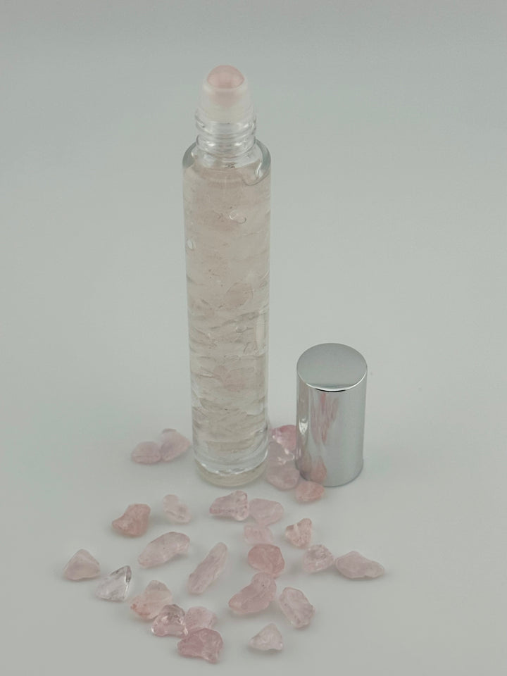 Lavender Love - Rose Quartz Infused Crystal Roll-On (Heart Chakra)