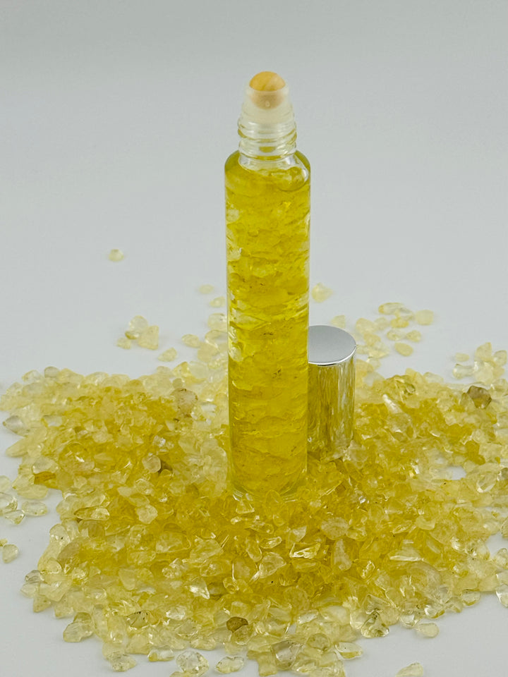 Luminous Citrine - Lemon Infused Crystal Roll-On (Solar Plexus Chakra)