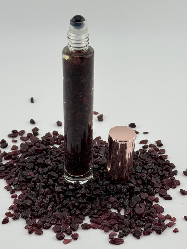 Garnet Glow - Frankincense Infused Crystal Roll-On (Root & Sacral Chakras)