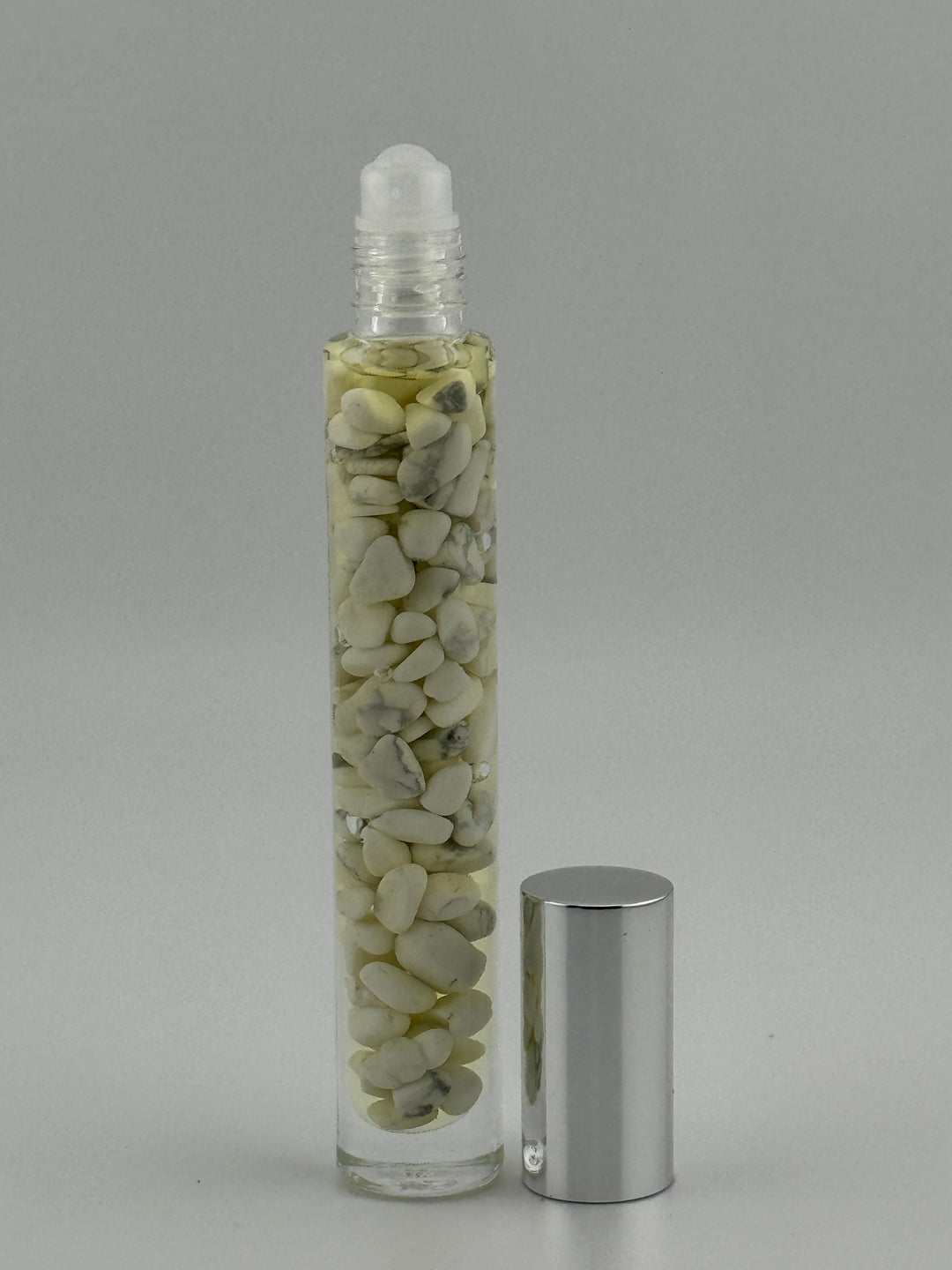 Tranquil Howlite - Cedarwood Infused Crystal Roll-On (Crown Chakra)