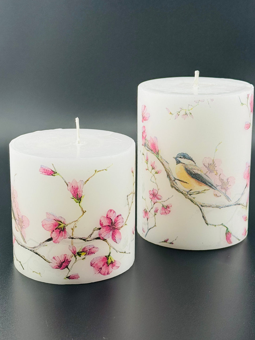 Enlightened Serenity - Buddha Print Pillar Candle Trio