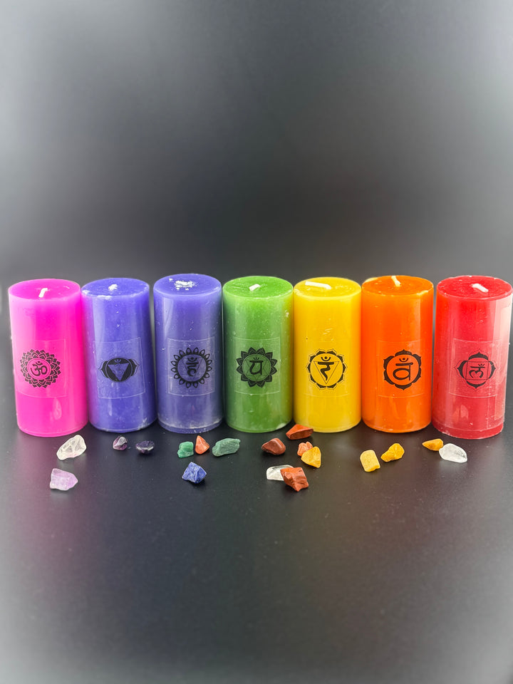 Chakra Harmony - Candles and Crystals Set