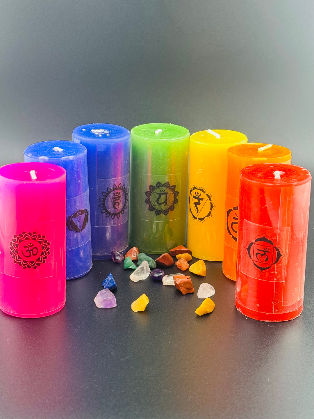 Chakra Harmony - Candles and Crystals Set