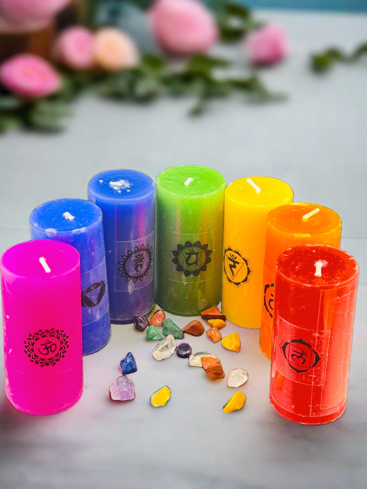 Chakra Harmony - Candles and Crystals Set