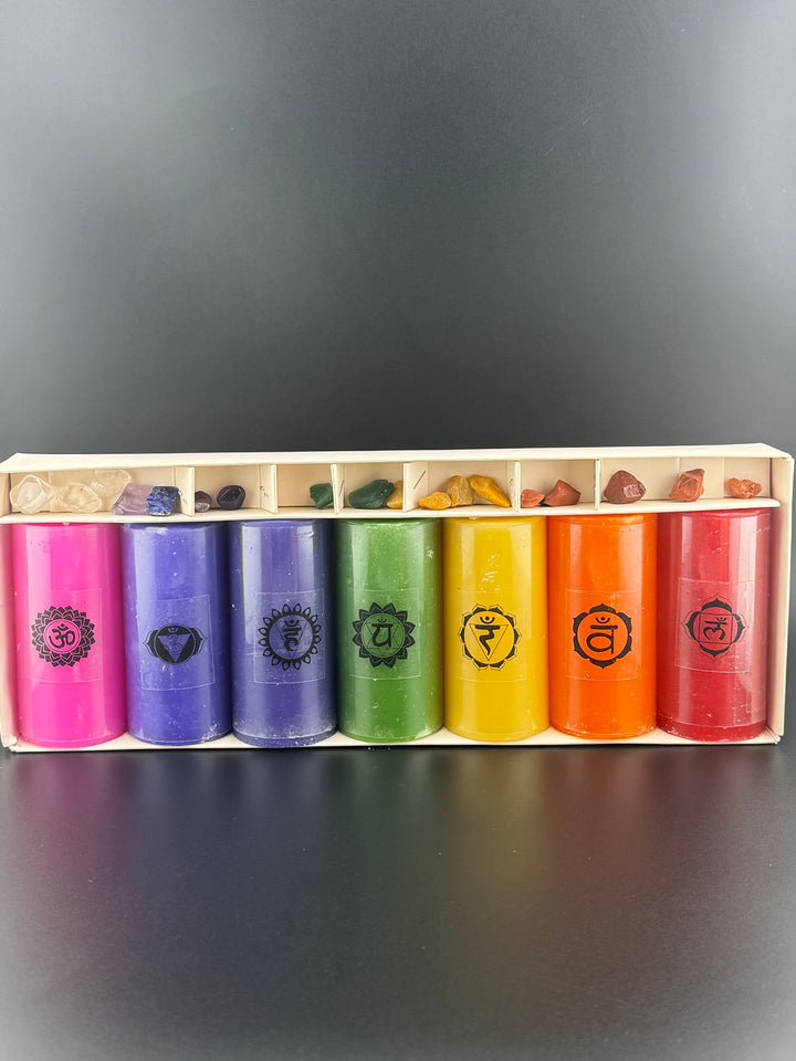 Chakra Harmony - Candles and Crystals Set