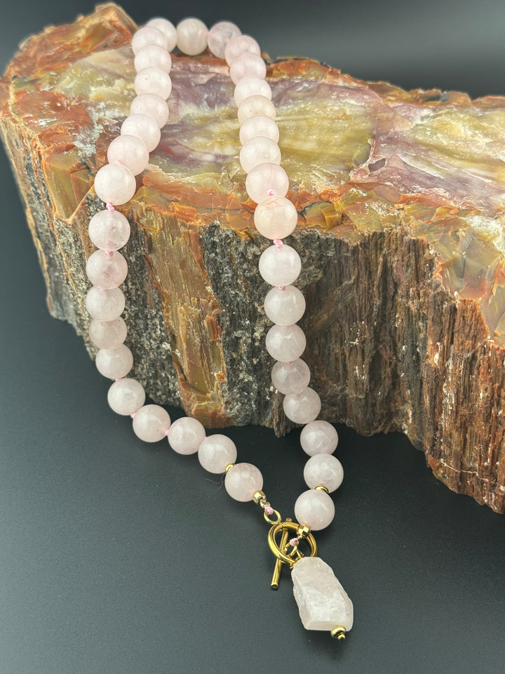 Rose Quartz Radiance - Handcrafted Healing Choker Necklace