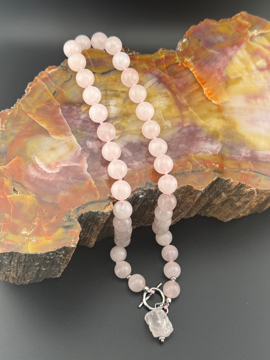 Rose Quartz Radiance - Handcrafted Healing Choker Necklace