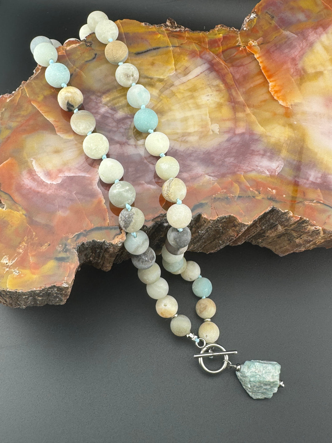 Tranquil Tides - Handcrafted Healing Amazonite Choker Necklace