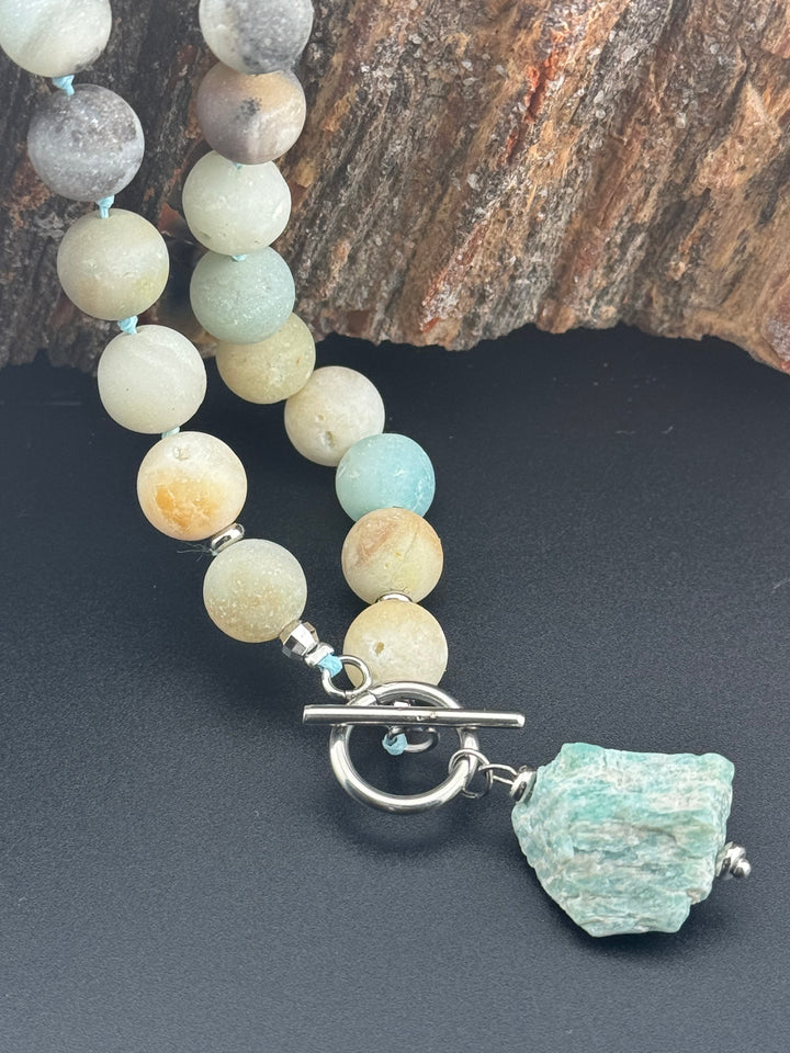 Tranquil Tides - Handcrafted Healing Amazonite Choker Necklace