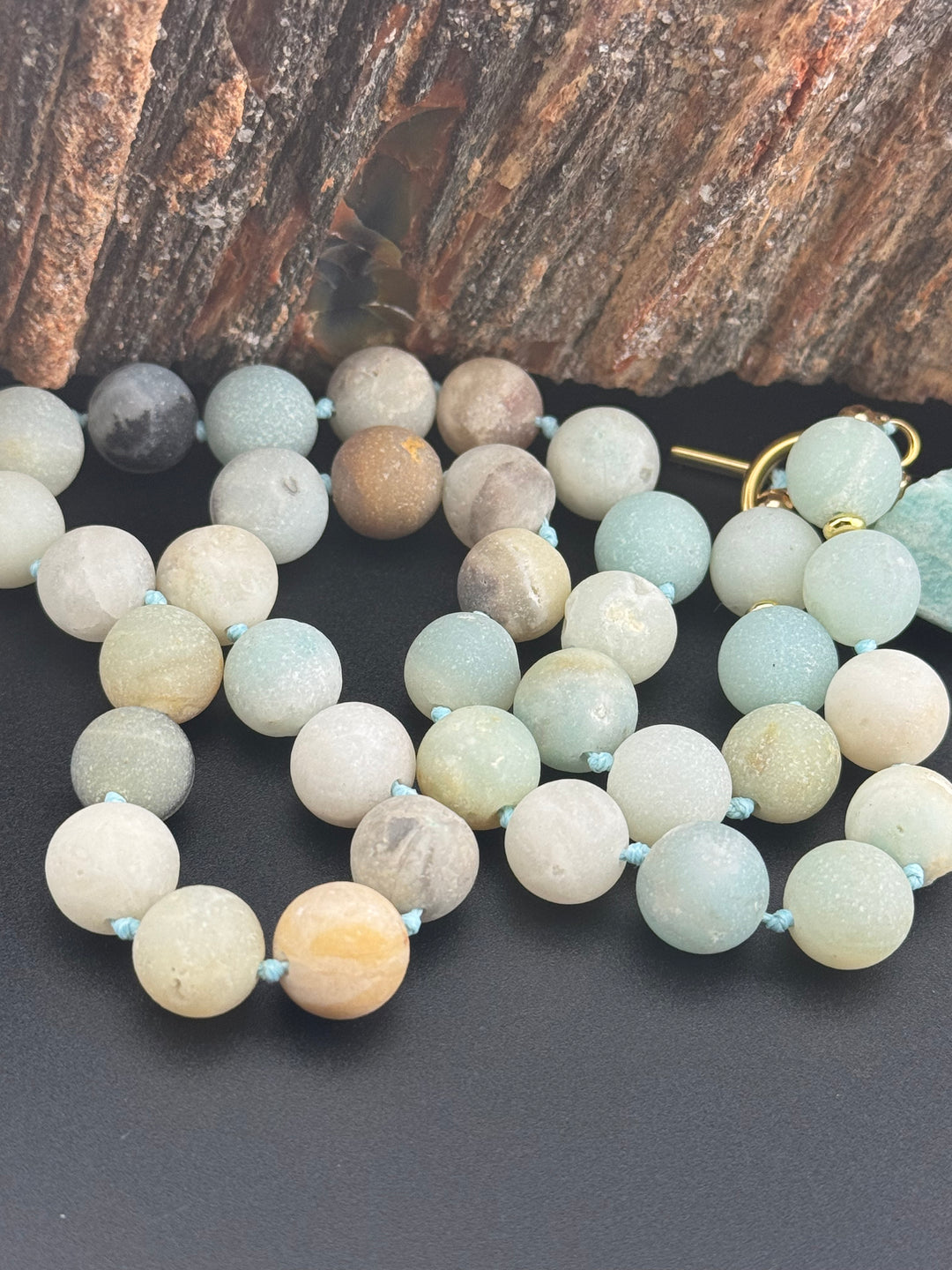 Tranquil Tides - Handcrafted Healing Amazonite Choker Necklace