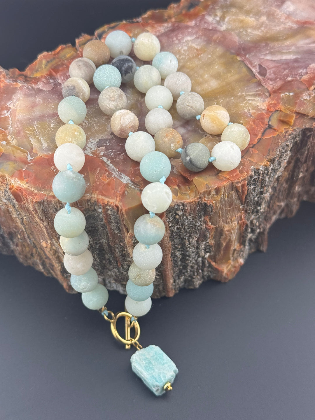 Tranquil Tides - Handcrafted Healing Amazonite Choker Necklace