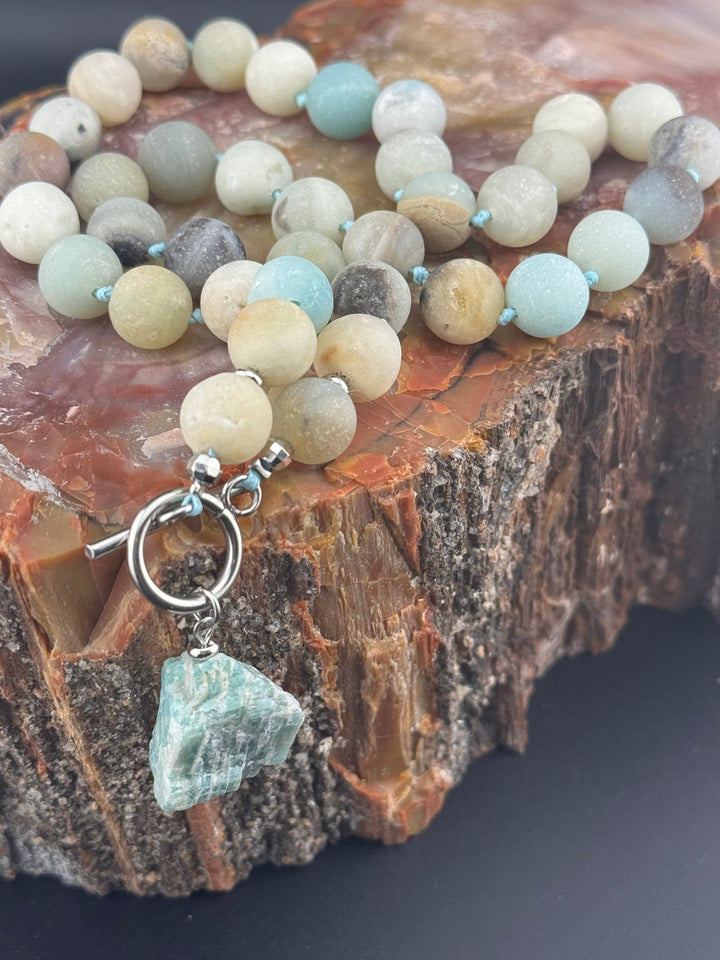 Tranquil Tides - Handcrafted Healing Amazonite Choker Necklace