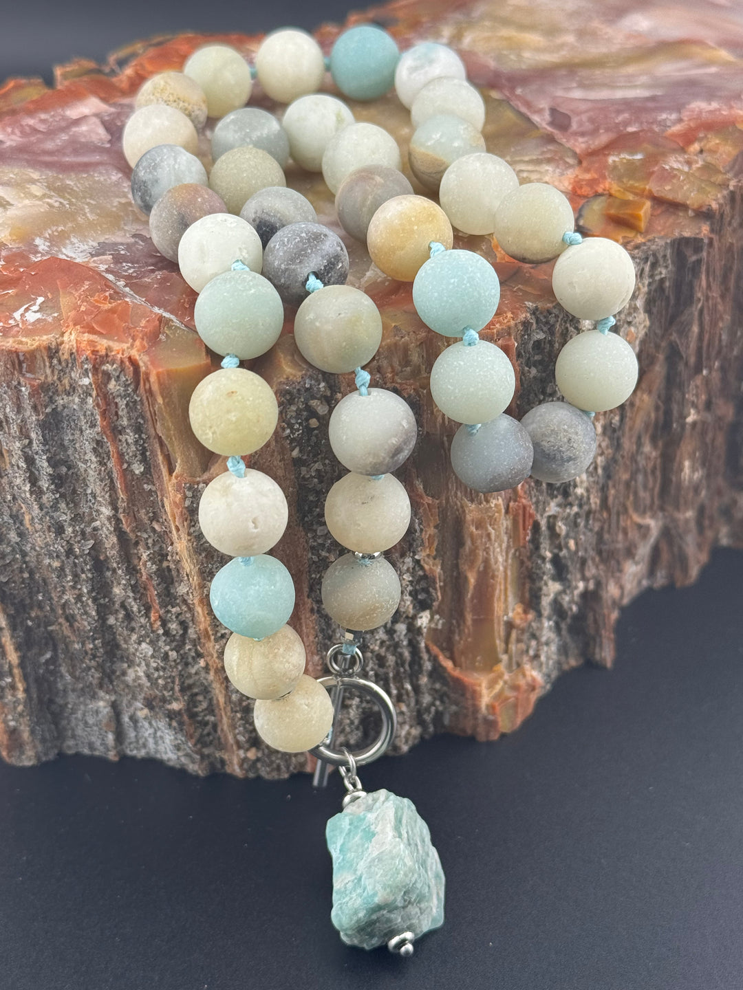 Tranquil Tides - Handcrafted Healing Amazonite Choker Necklace