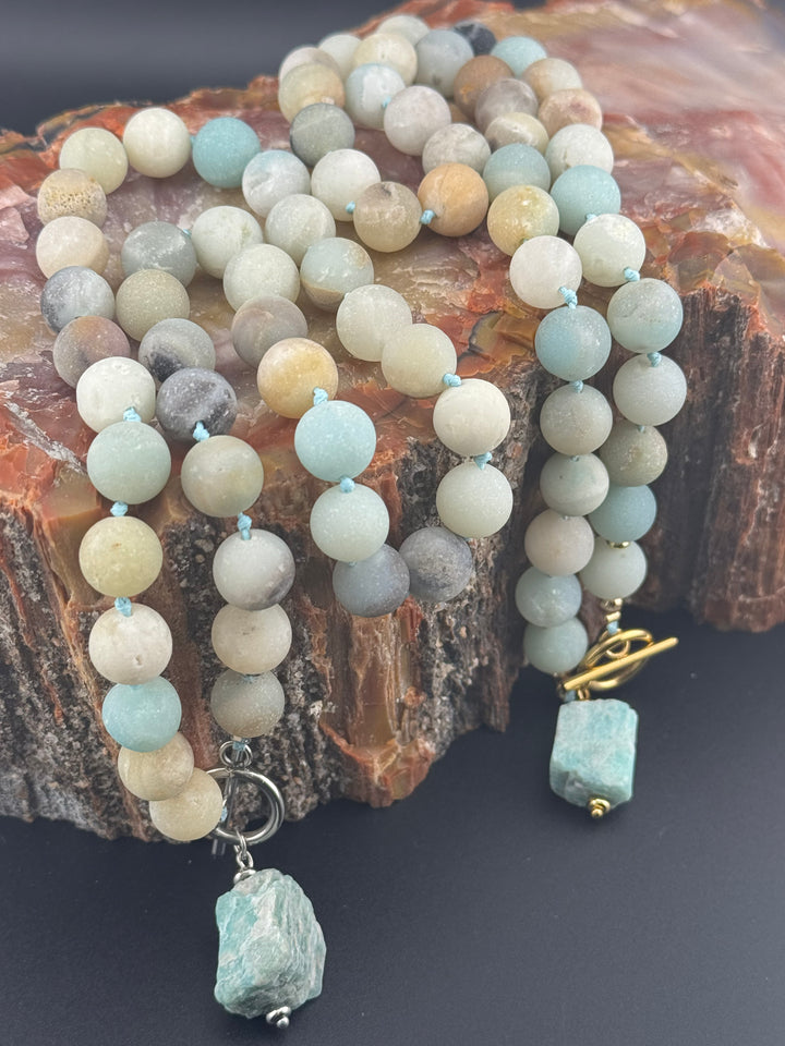 Tranquil Tides - Handcrafted Healing Amazonite Choker Necklace