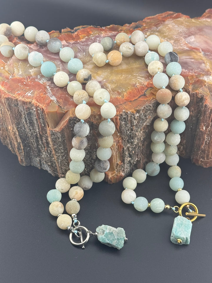 Tranquil Tides - Handcrafted Healing Amazonite Choker Necklace