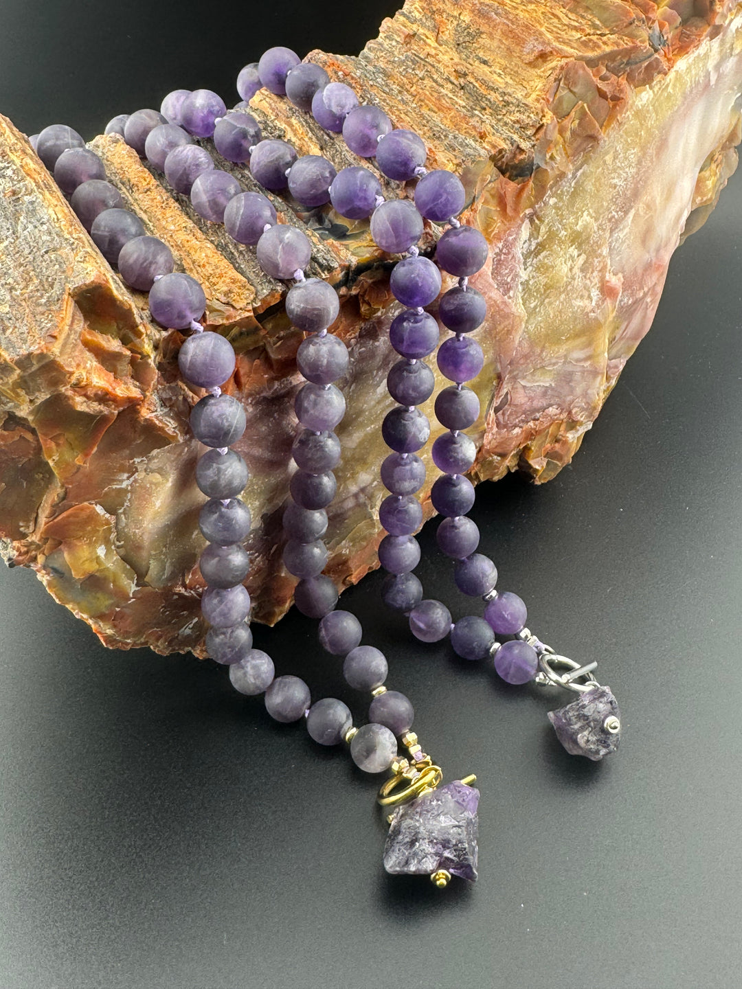 Amethyst Aura - Handcrafted Healing Choker Necklace