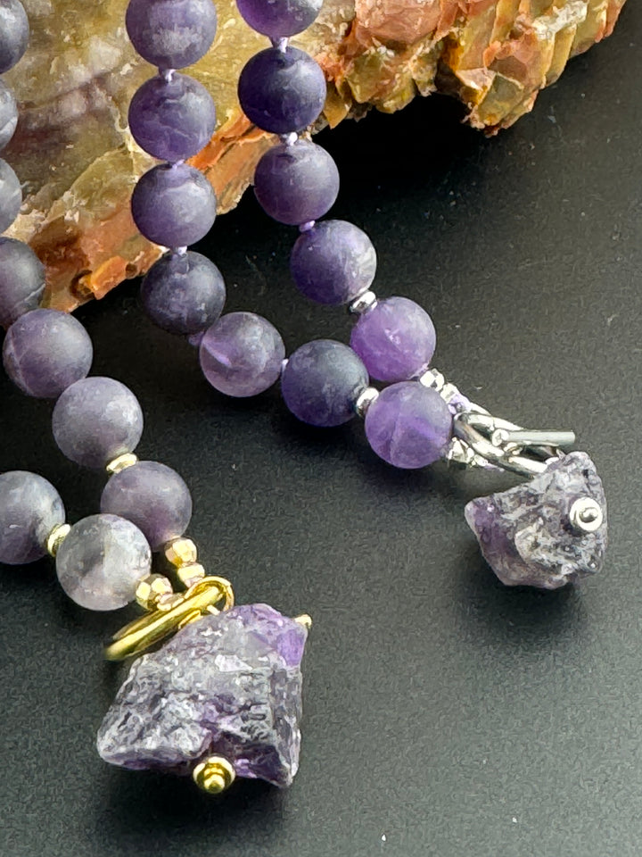 Amethyst Aura - Handcrafted Healing Choker Necklace