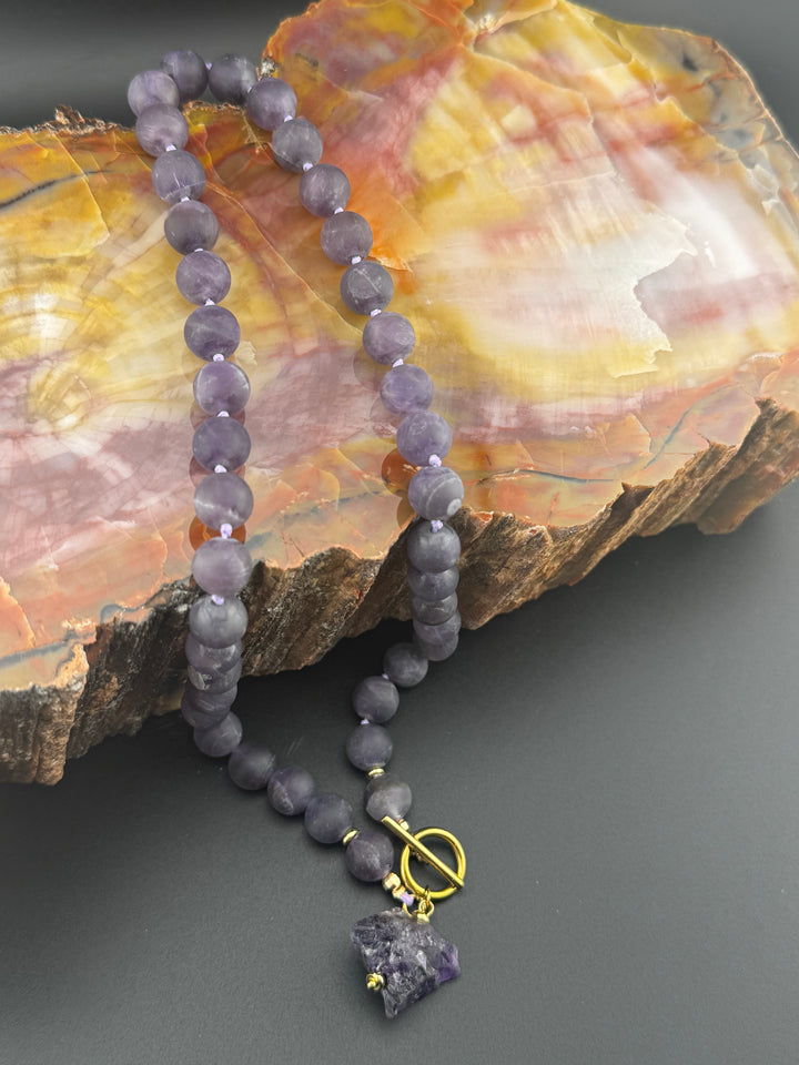 Amethyst Aura - Handcrafted Healing Choker Necklace