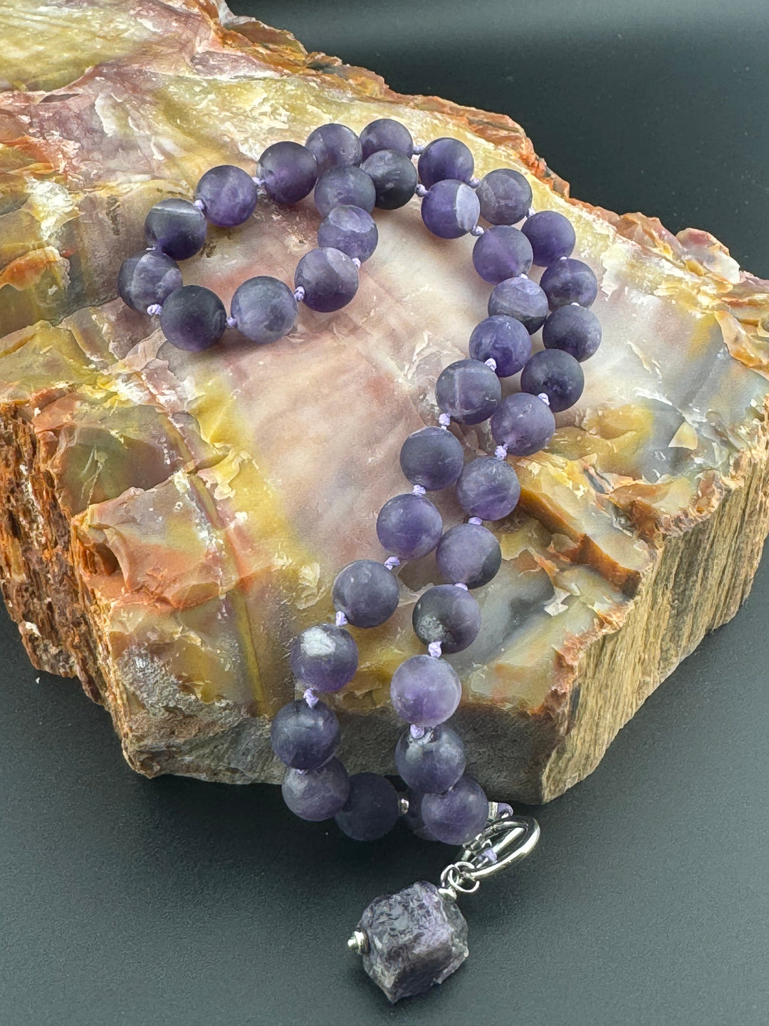 Amethyst Aura - Handcrafted Healing Choker Necklace