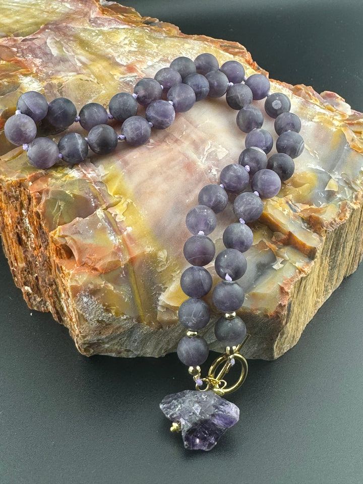 Amethyst Aura - Handcrafted Healing Choker Necklace