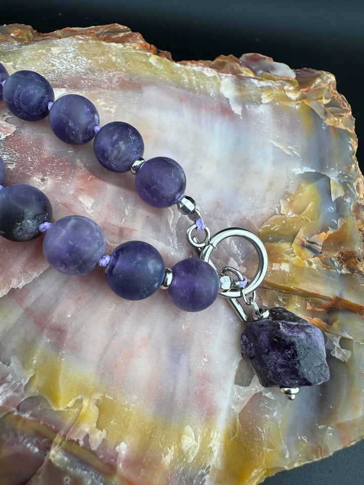 Amethyst Aura - Handcrafted Healing Choker Necklace