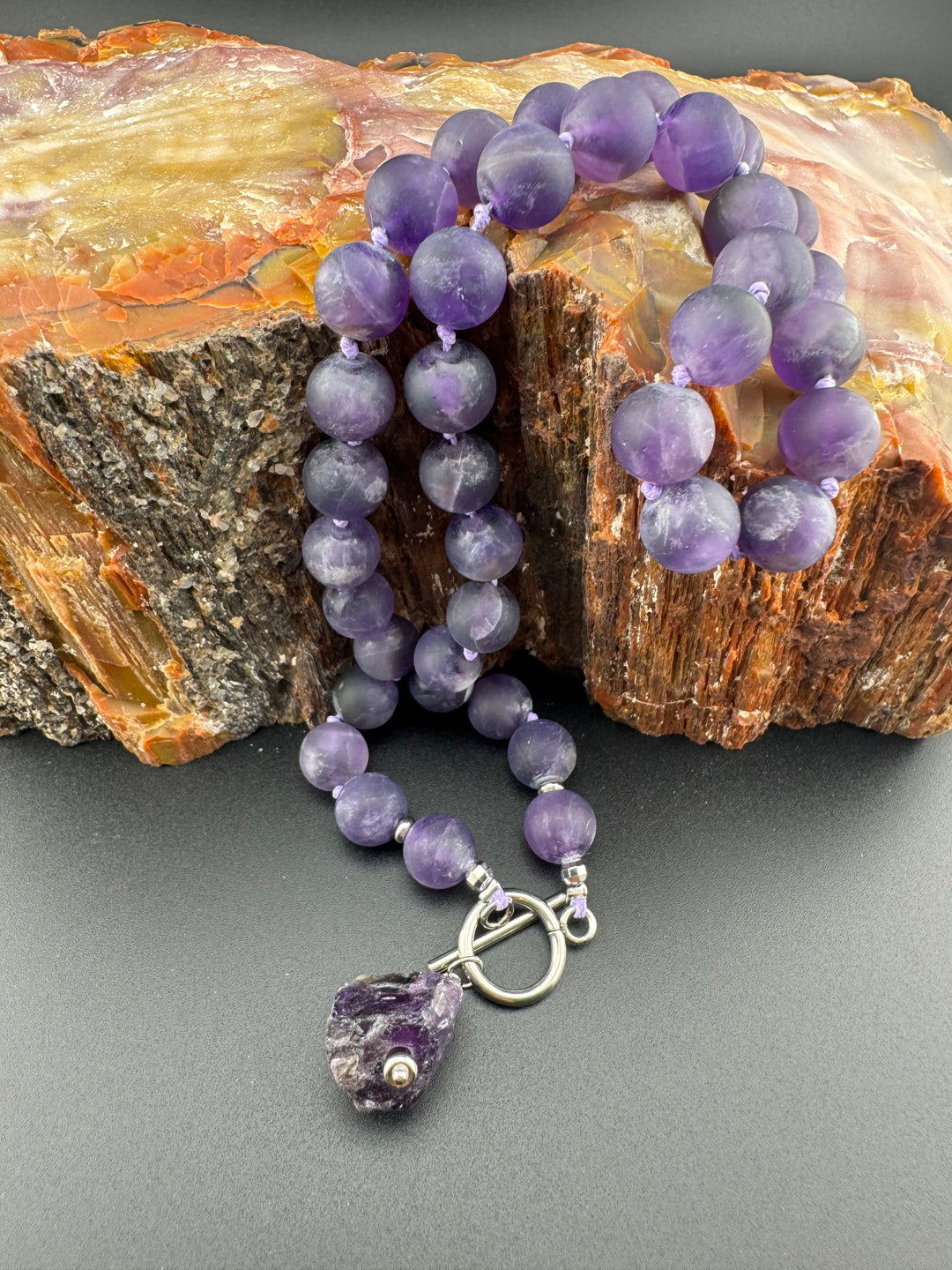 Amethyst Aura - Handcrafted Healing Choker Necklace