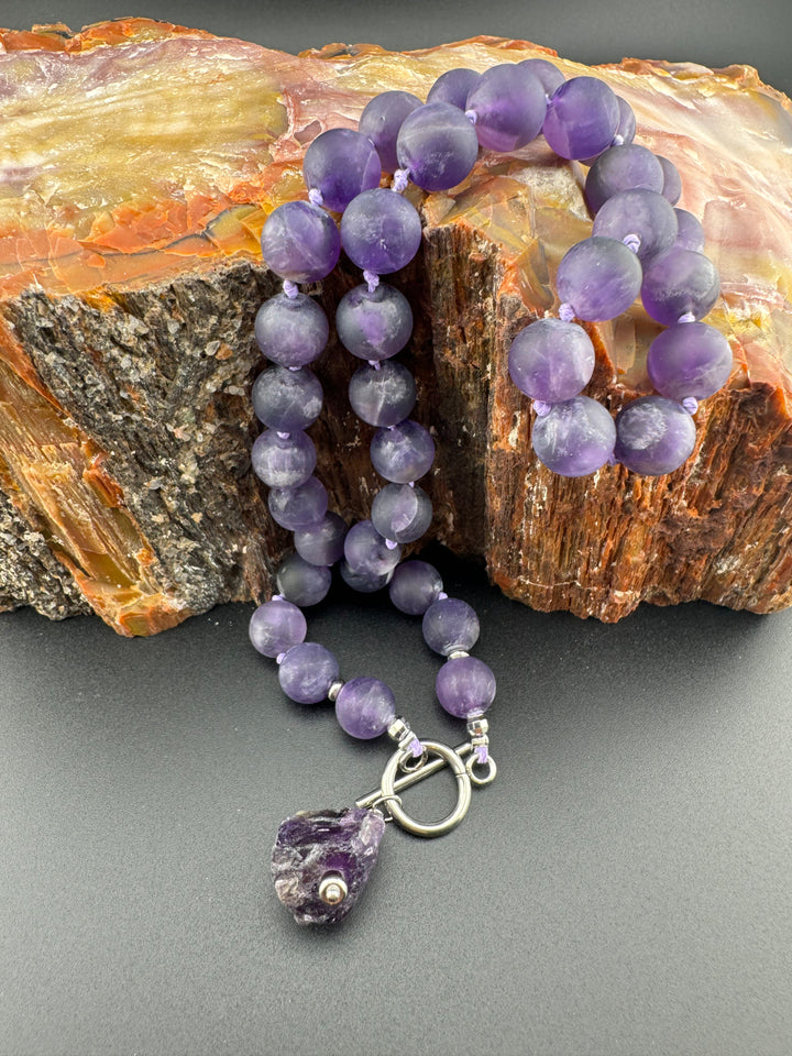 Amethyst Aura - Handcrafted Healing Choker Necklace