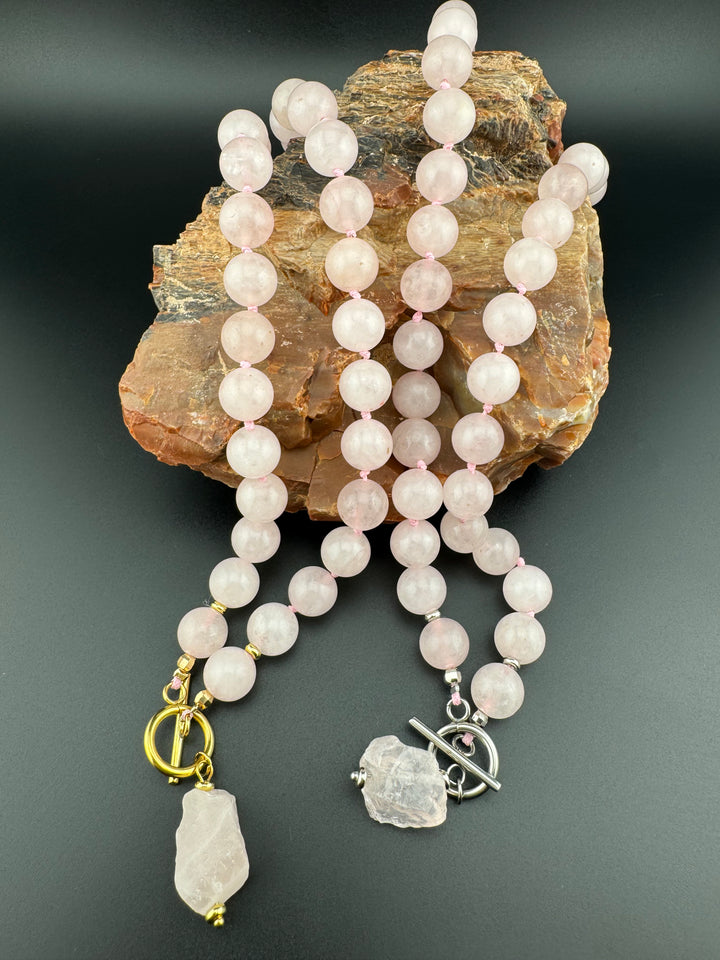 Rose Quartz Radiance - Handcrafted Healing Choker Necklace