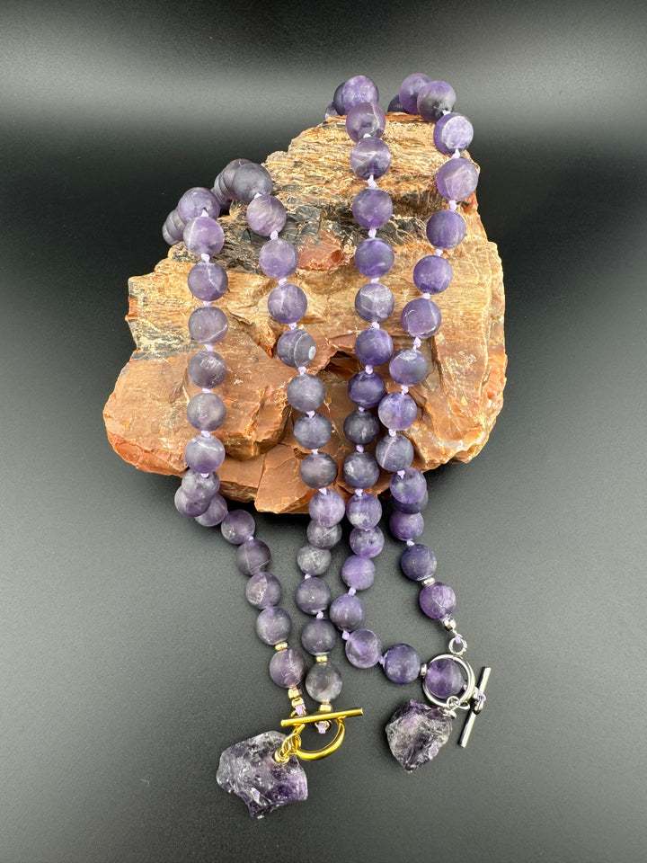 Amethyst Aura - Handcrafted Healing Choker Necklace