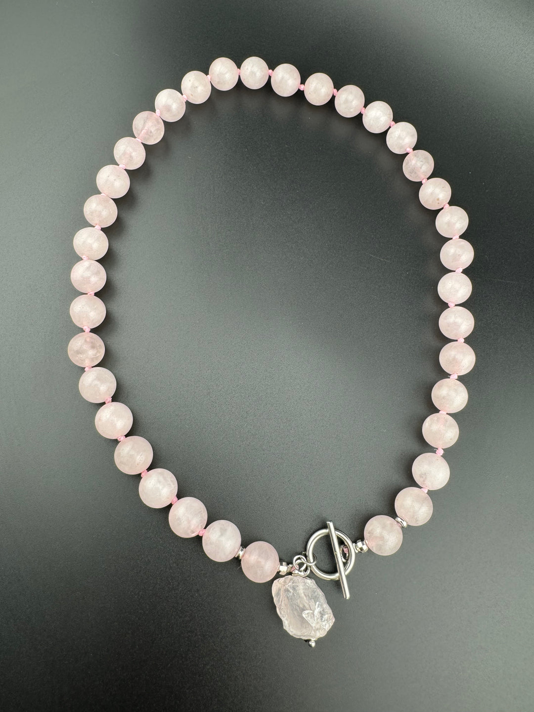 Rose Quartz Radiance - Handcrafted Healing Choker Necklace