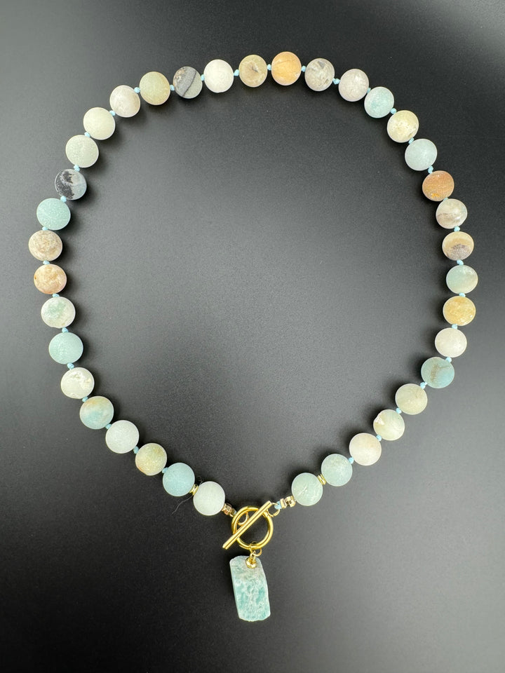 Tranquil Tides - Handcrafted Healing Amazonite Choker Necklace