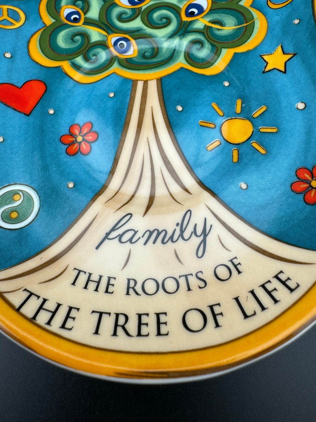 Unity's Embrace - Family Tree of Life Hamsa Plate for Saging or Jewelry