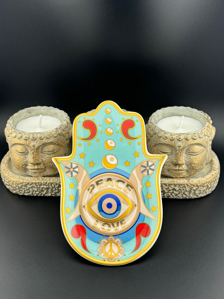 Boundless Love - Hamsa Hand Evil Eye Plate for Saging or jewelry