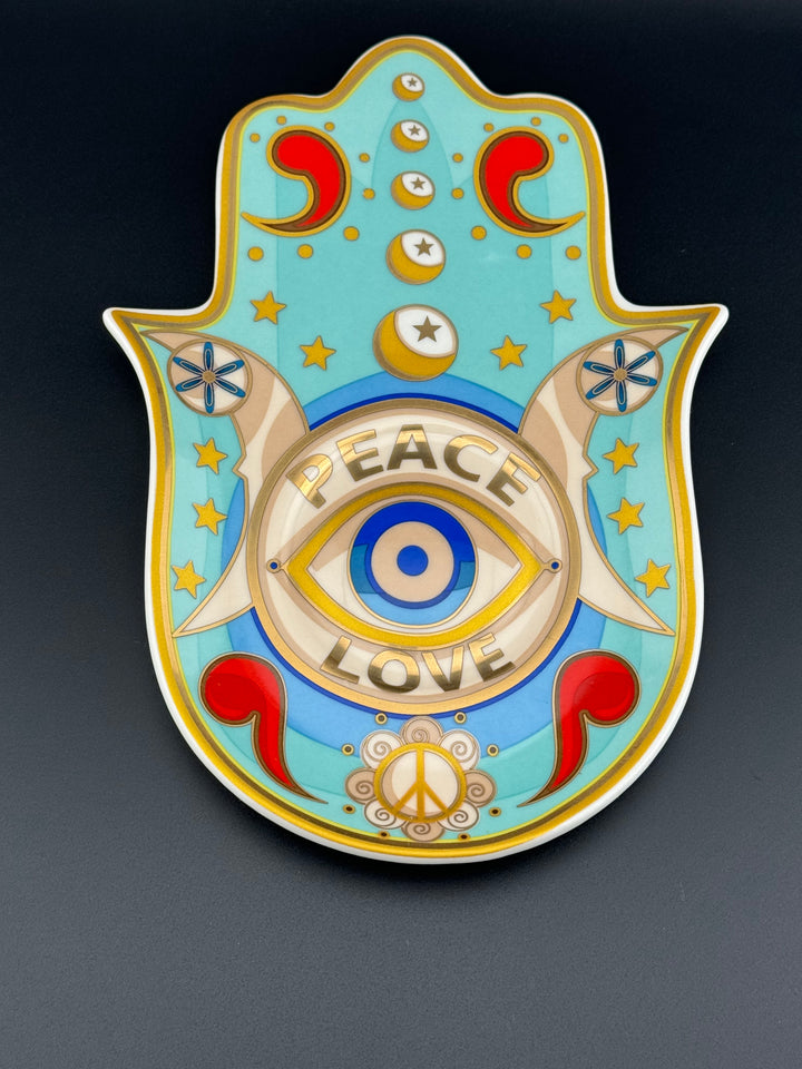 Boundless Love - Hamsa Hand Evil Eye Plate for Saging or jewelry