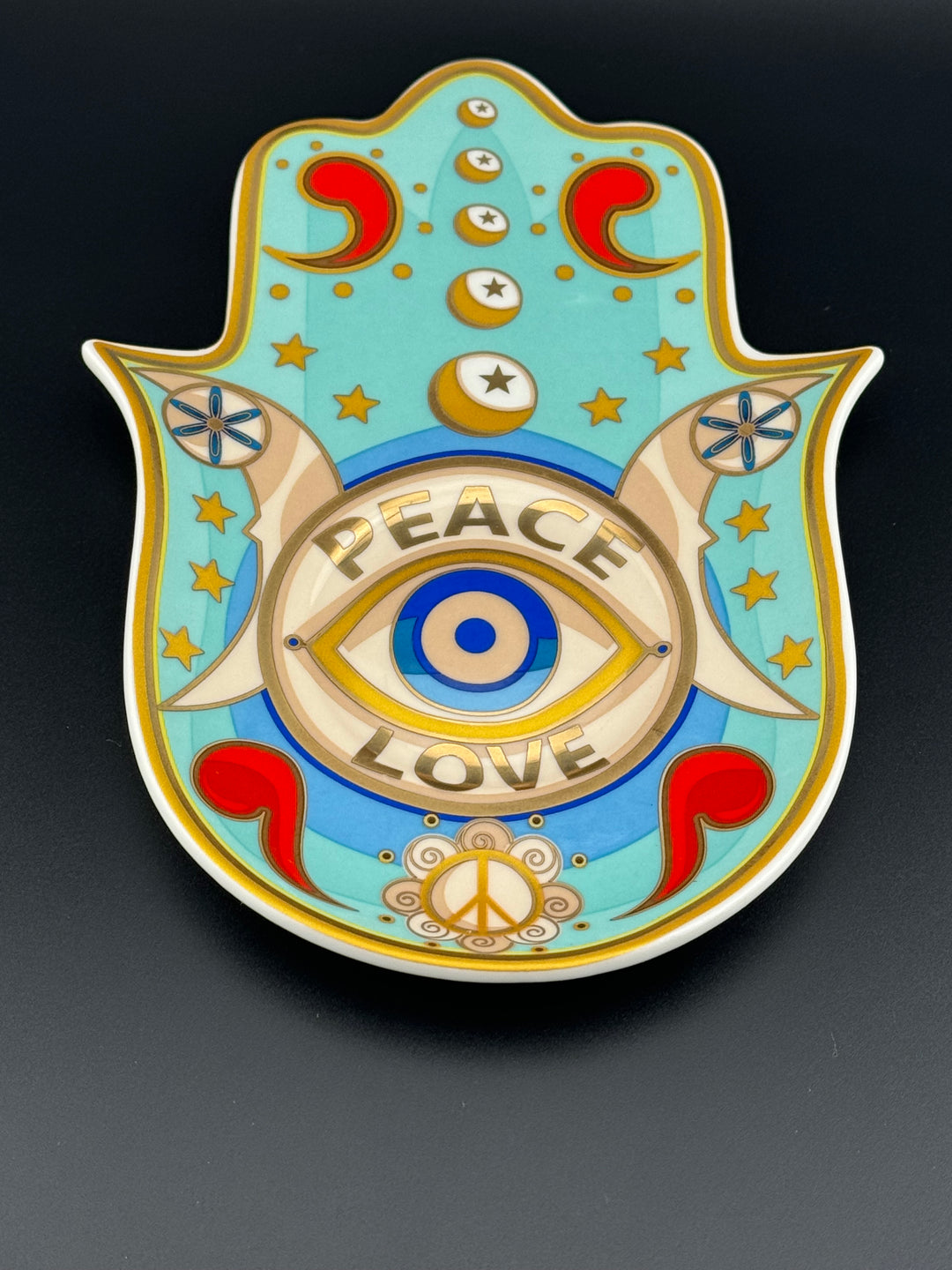 Boundless Love - Hamsa Hand Evil Eye Plate for Saging or jewelry