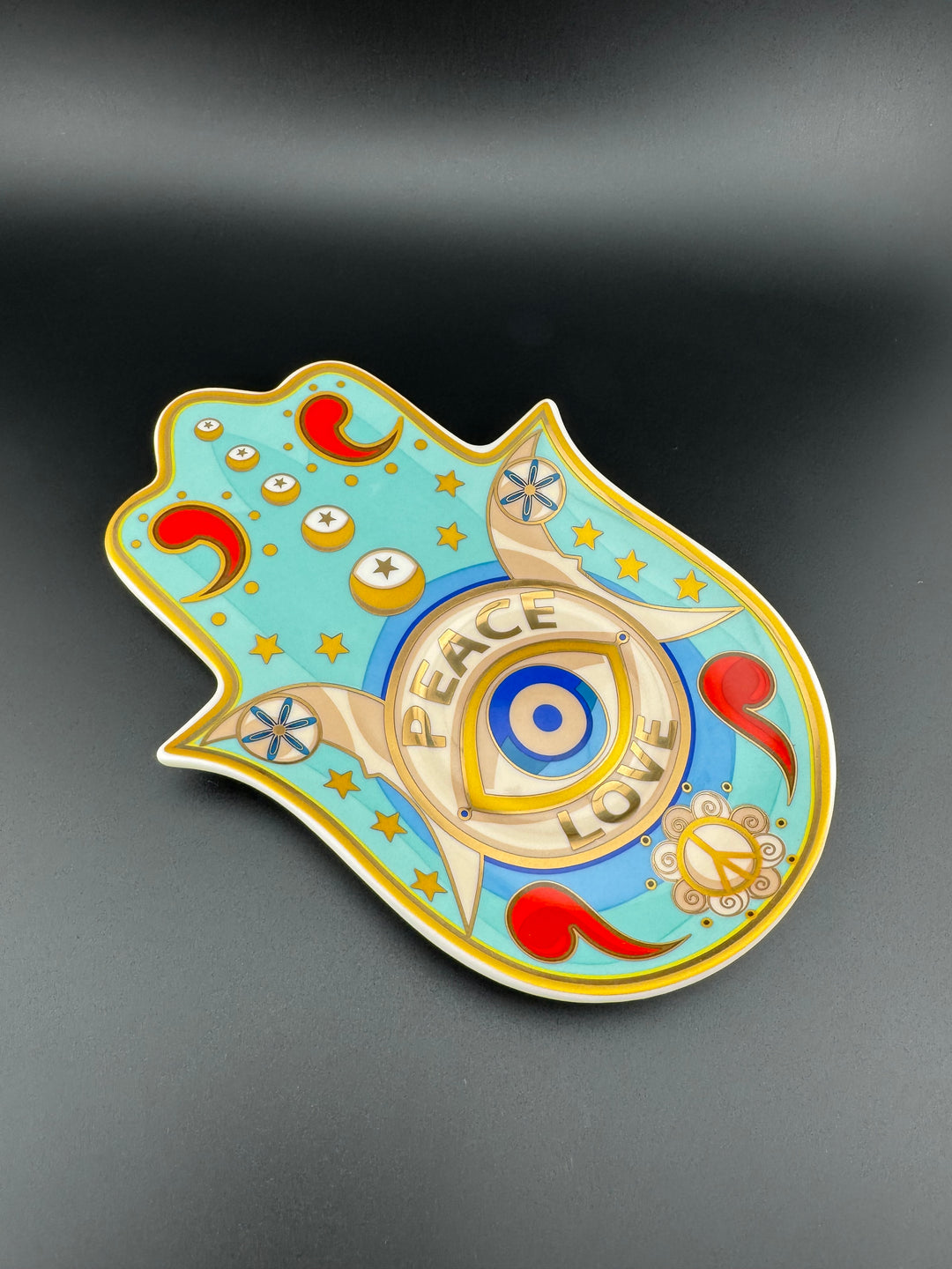 Boundless Love - Hamsa Hand Evil Eye Plate for Saging or jewelry