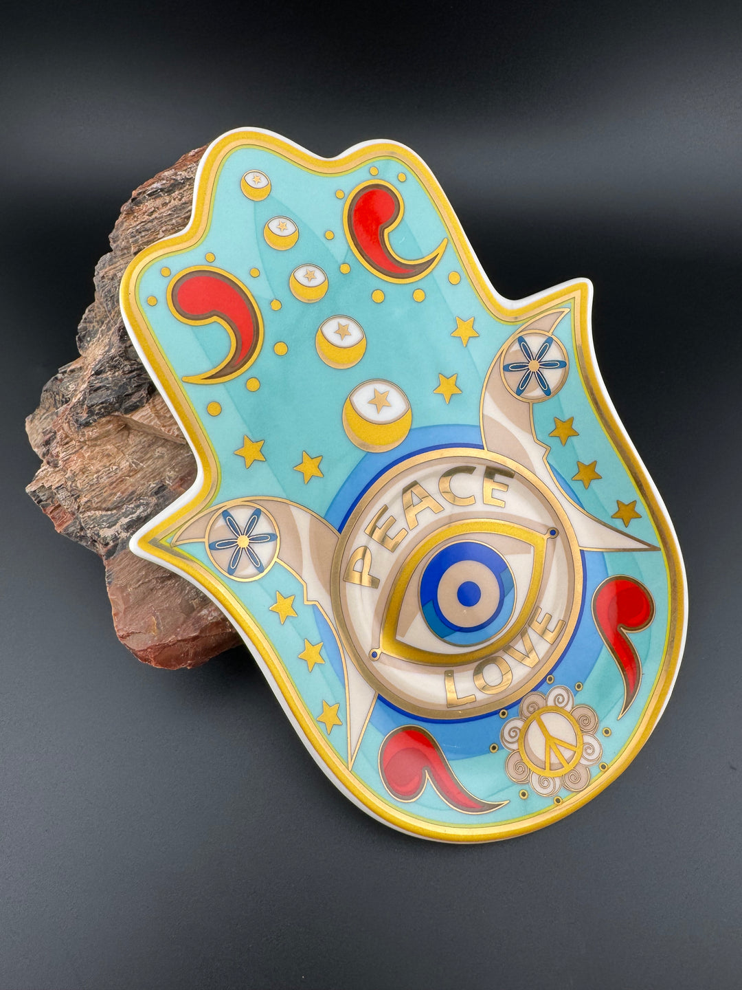 Boundless Love - Hamsa Hand Evil Eye Plate for Saging or jewelry