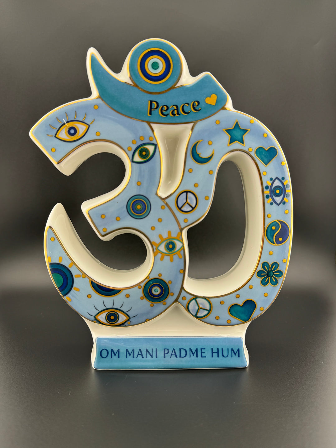 Divine Harmony - Celestial Om Ceramic Sculpture