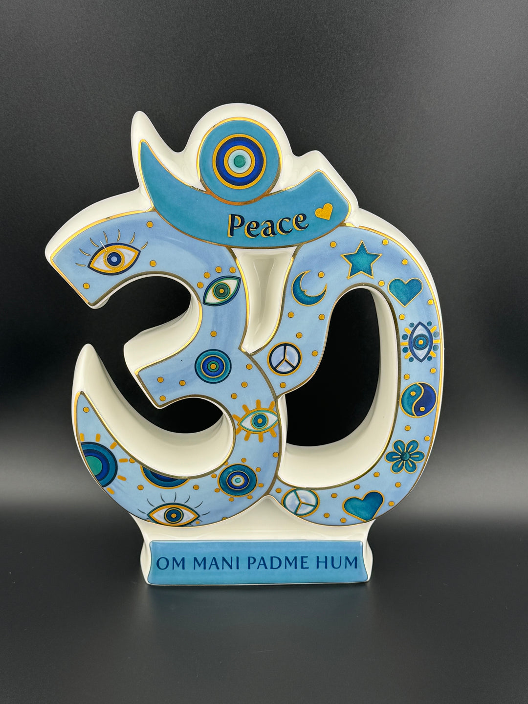 Divine Harmony - Celestial Om Ceramic Sculpture