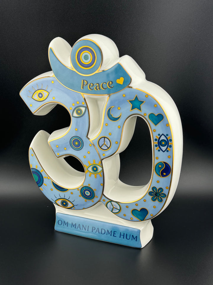 Divine Harmony - Celestial Om Ceramic Sculpture