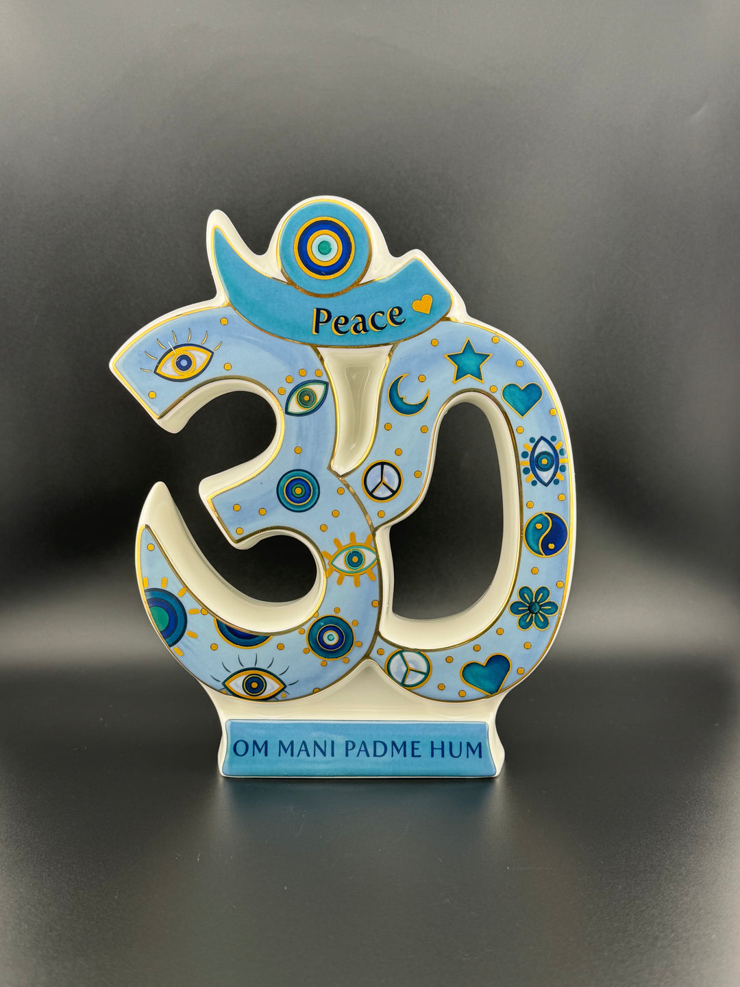 Divine Harmony - Celestial Om Ceramic Sculpture