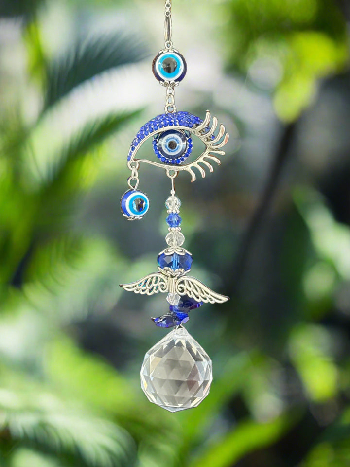 Luminous Tears Evil Eye & Angel Wings Sun Catcher