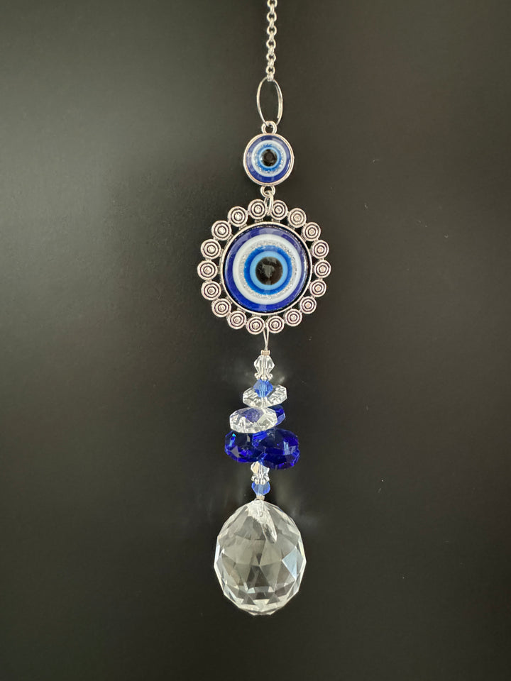 Celestial Eye Bloom Crystal & Evil Eye Sun Catcher