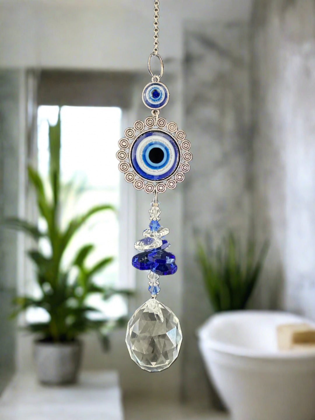 Celestial Eye Bloom Crystal & Evil Eye Sun Catcher