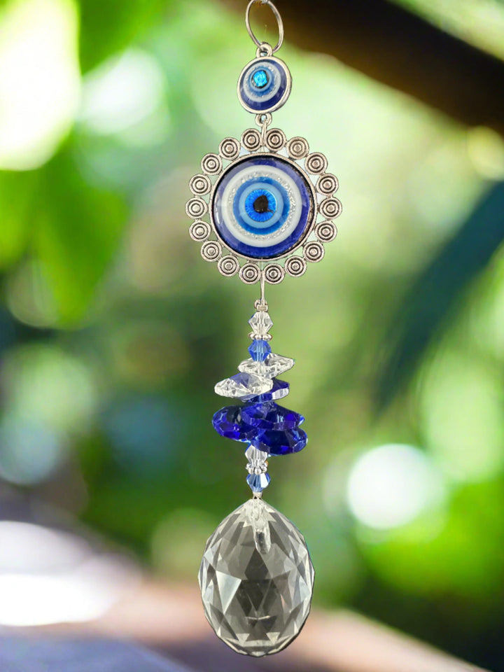 Celestial Eye Bloom Crystal & Evil Eye Sun Catcher