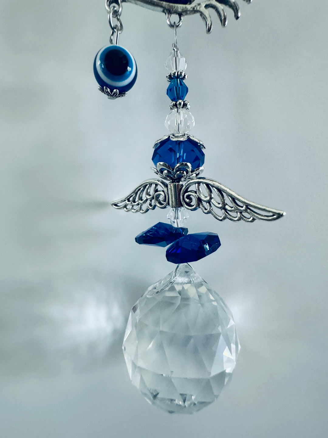 Luminous Tears Evil Eye & Angel Wings Sun Catcher