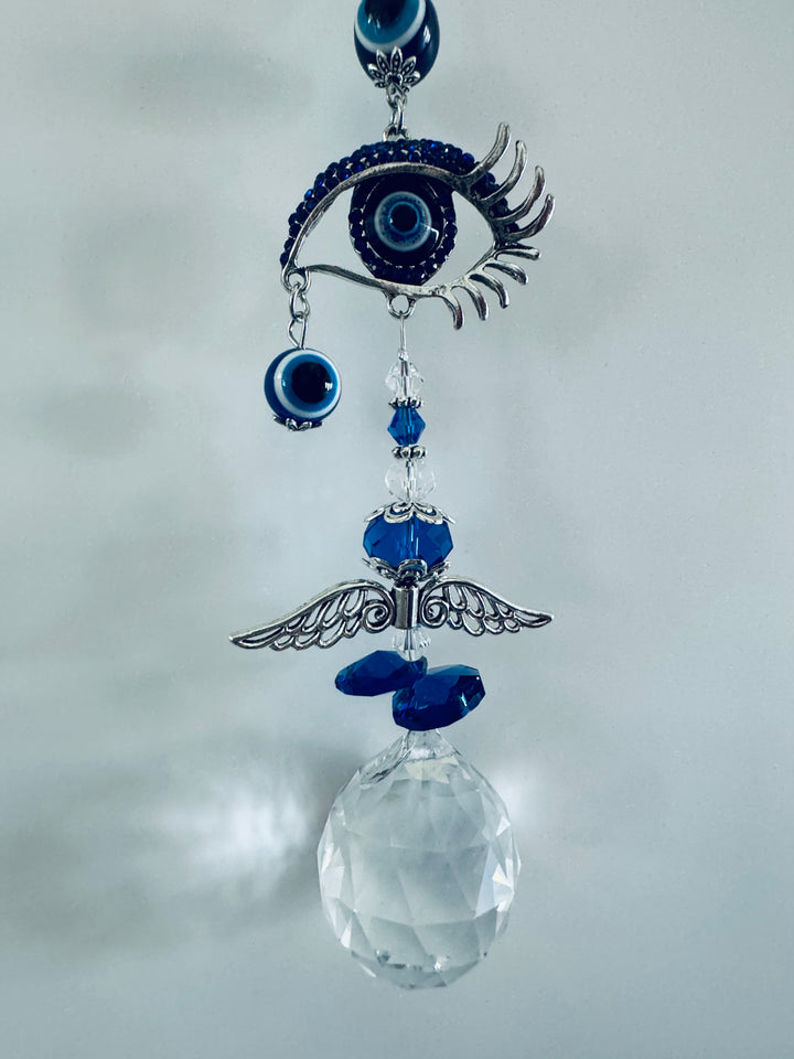 Luminous Tears Evil Eye & Angel Wings Sun Catcher